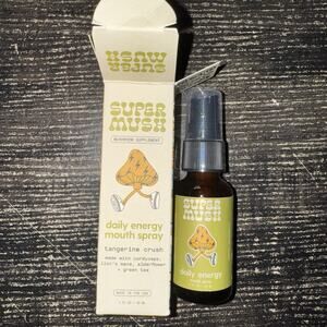 Super Mush Daily Energy Mouth Spray 1 Oz Tangerine Crush 52 Servings NIB